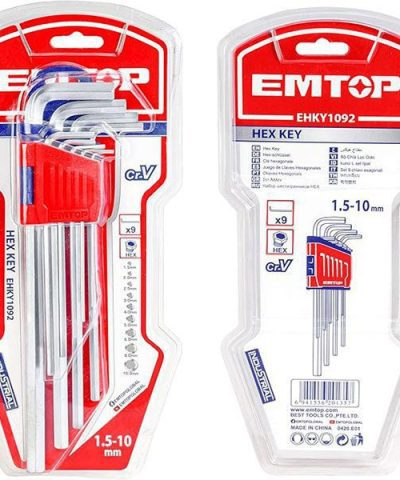 آچار آلن صنعتی ایمتاپ مدل EHKY1092 مجموعه 9 عددی