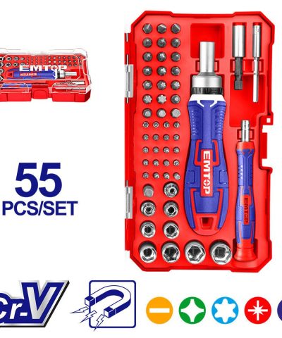 پیچ گوشتی صنعتی ایمتاپ مدل EBST05502 بسته 55 عددی